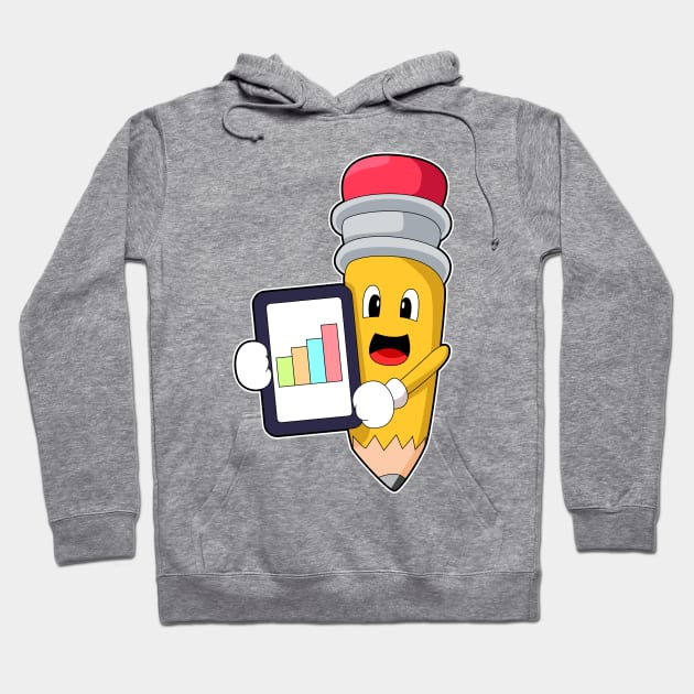 Pencil Secretary Graphic Hoodie by Markus Schnabel